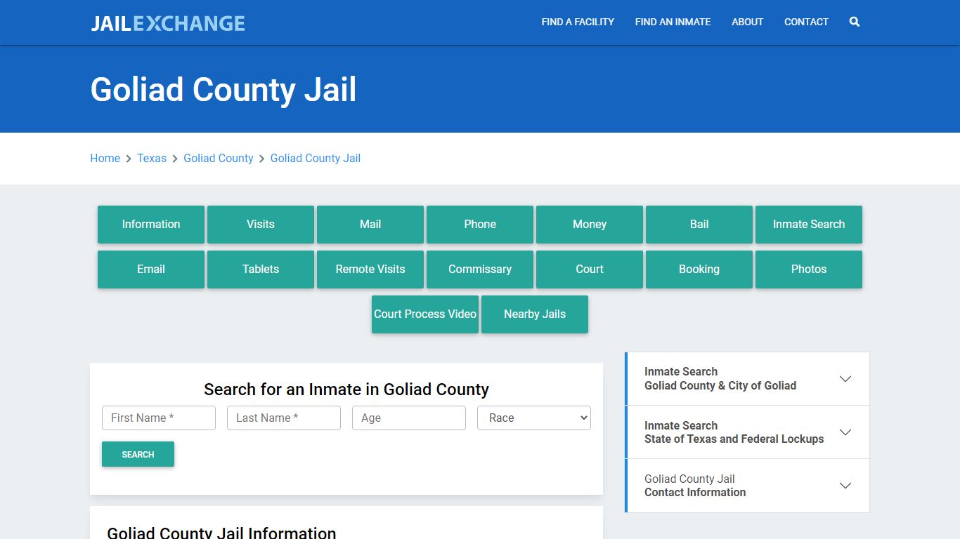 Goliad County Jail Roster Lookup, TX, Inmate Search